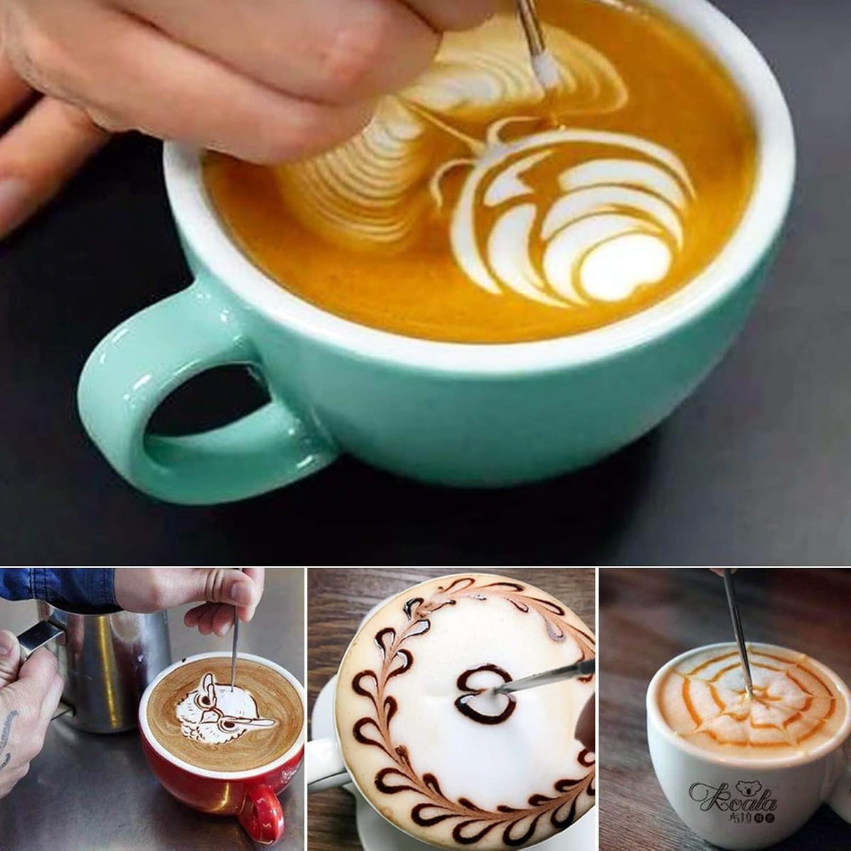 8oz Milk Frothing Pitcher, Stainless Steel Espresso Steamer Frother Cup