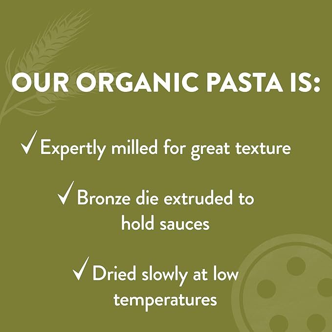 DeLallo Organic Gemelli Pasta, Made with 100% Semolina Durum Wheat Flour, Bronze Cut, Made in Italy, Non-GMO, Preservative Free, Vegan, Kosher, Twisted Pasta Shape, 1 Pound Bag, (8 Pack)