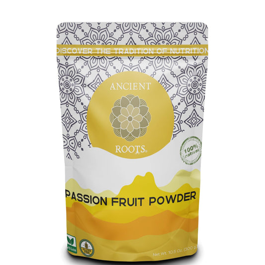 Ancient Roots Passion Fruit Powder- All-Natural Food Coloring, Filled with Antioxidants, Vitamin C, and Fiber, 75 Servings
