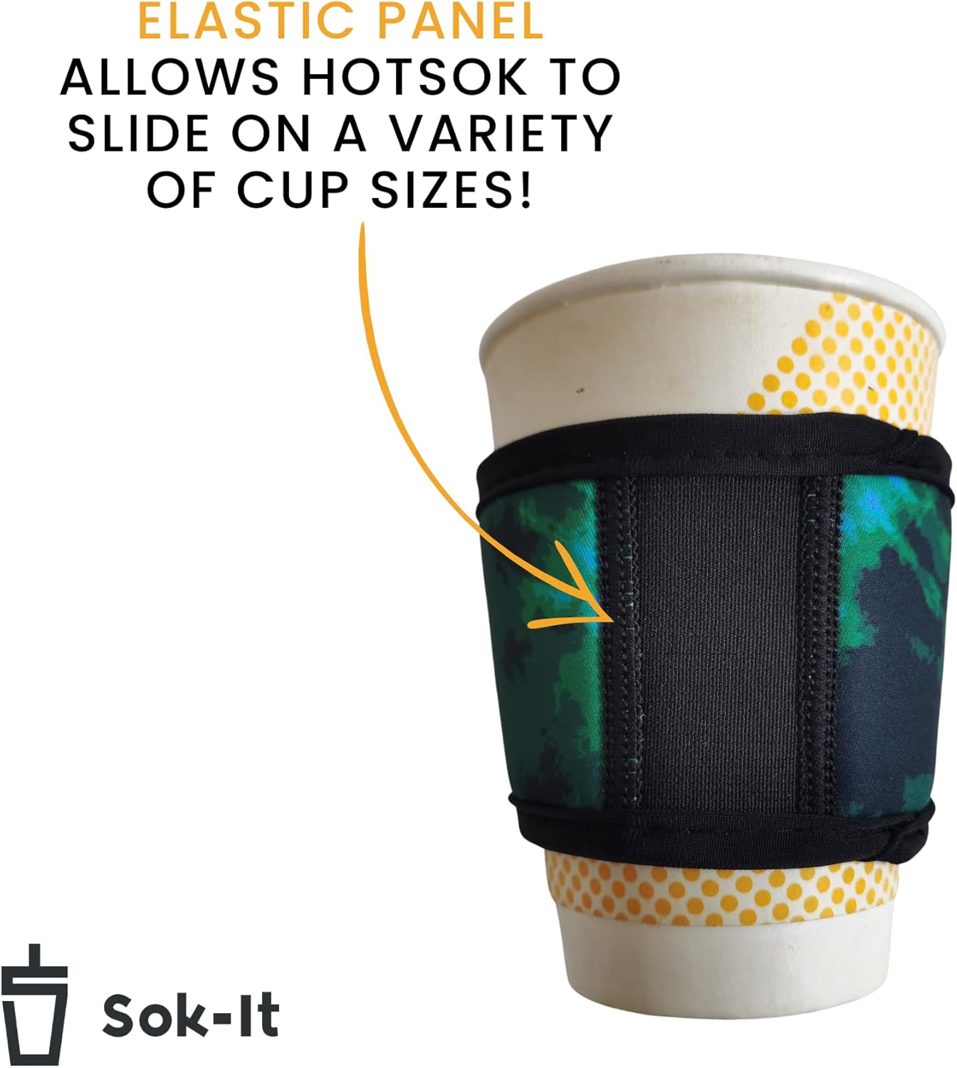 Sok It HotSok Coffee & Tea Reusable Insulated Neoprene Cup Sleeve (Blue Jean)