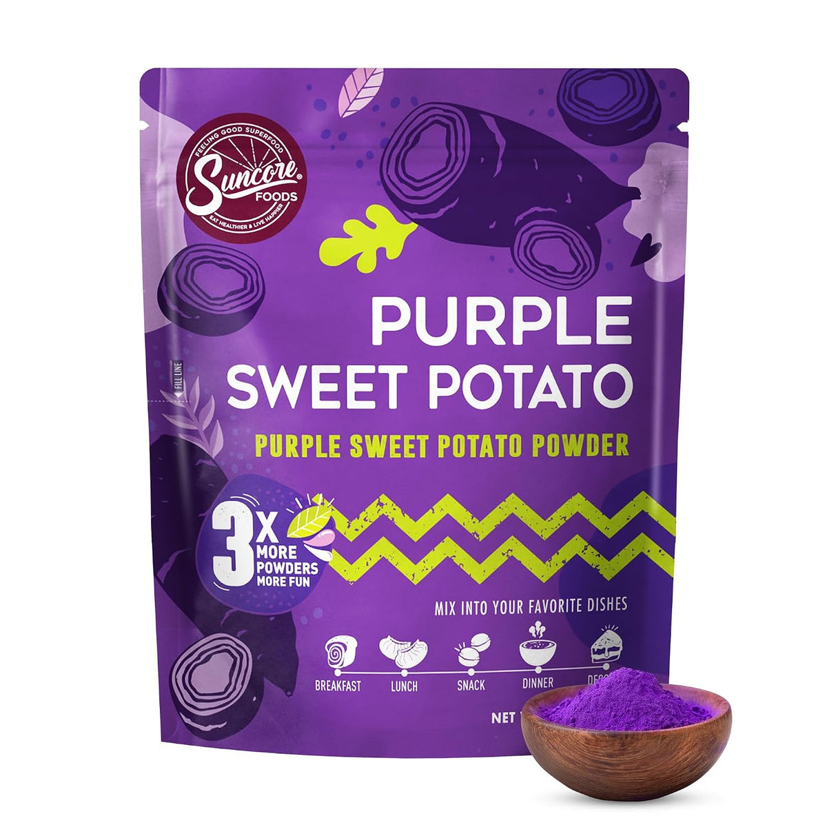 Suncore Foods Purple Sweet Potato Powder 16oz