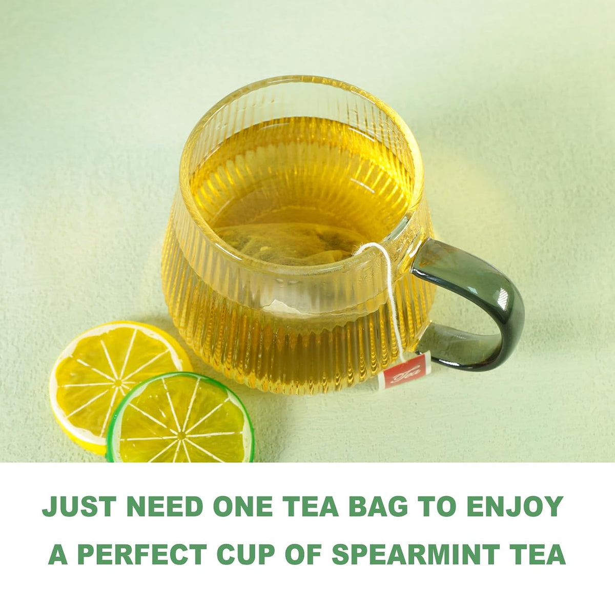 TEARELAE - Spearmint Tea Bags, 50 Count, Spearmint Leaves Herbal Tea | Cooling mint aroma, Non-GMO and caffeine-free, supports digestion and naturally freshens breath