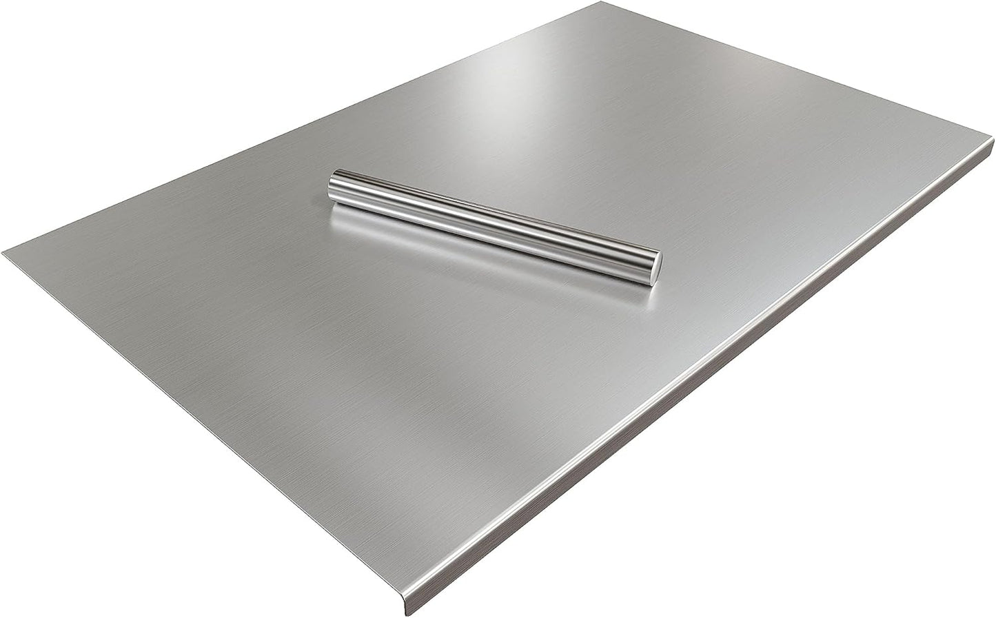 Large Cutting Board 35.4" L X 22.8" W Stainless Steel Cutting Board with Lip Metal Baking Board Non Stick Thick Board with