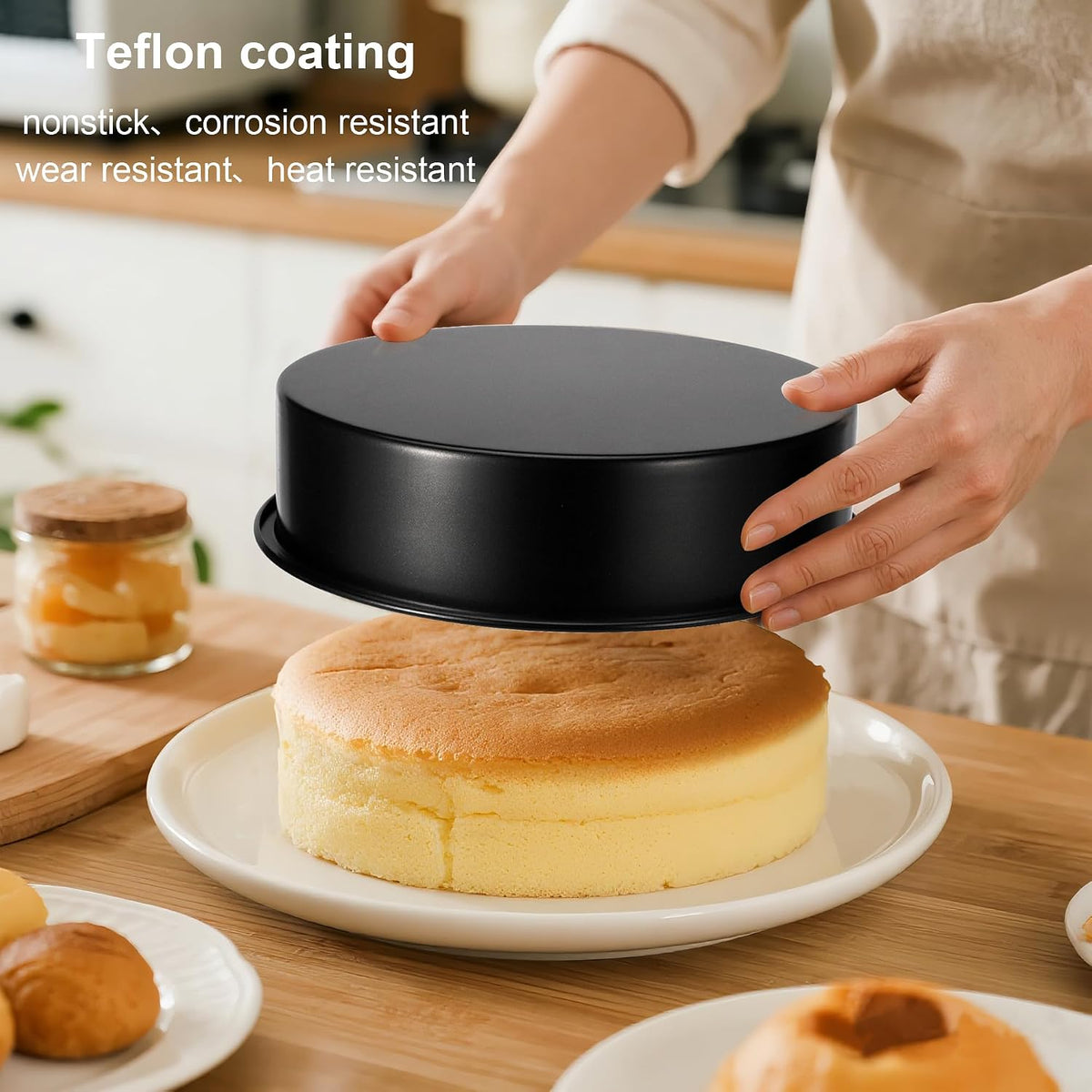 AWTBDP 6 Inch Cake Pans,3PCS Smash Cake Pans with 100PCS Parchment Paper | No-Stick Round Small Cake Pans Set for Baking Layer Cakes, Sturdy Baking Pan Set for Christmas Birthday, Dishwasher Safe