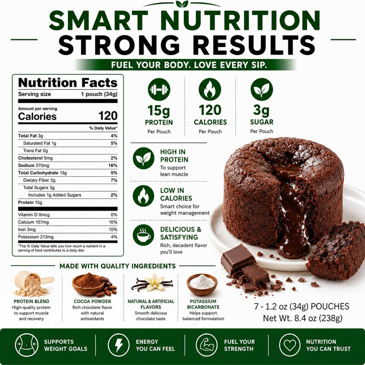 Nutmeg State Nutrition - High Protein Chocolate Mug Cake Mix