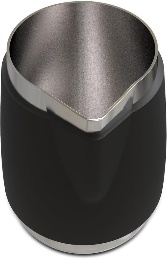 Rattleware 20 Oz Handle Free Latte Art Pitcher Stainless Steel with Rubber Grip Durable Heat Resistant Milk Frothing Pitcher