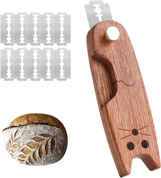 Bread Lame Sourdough Scoring Tools,Bread Scorer Tool for Homemade Bread,Dough Scoring Knife,Bread Razor Tool with 10 Razor
