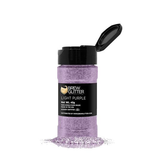 Brew Glitter - Light Purple (45g Shaker 1x Jar) | Color Changing Edible Glitter for Drinks, Cocktails, Beer, Garnish &