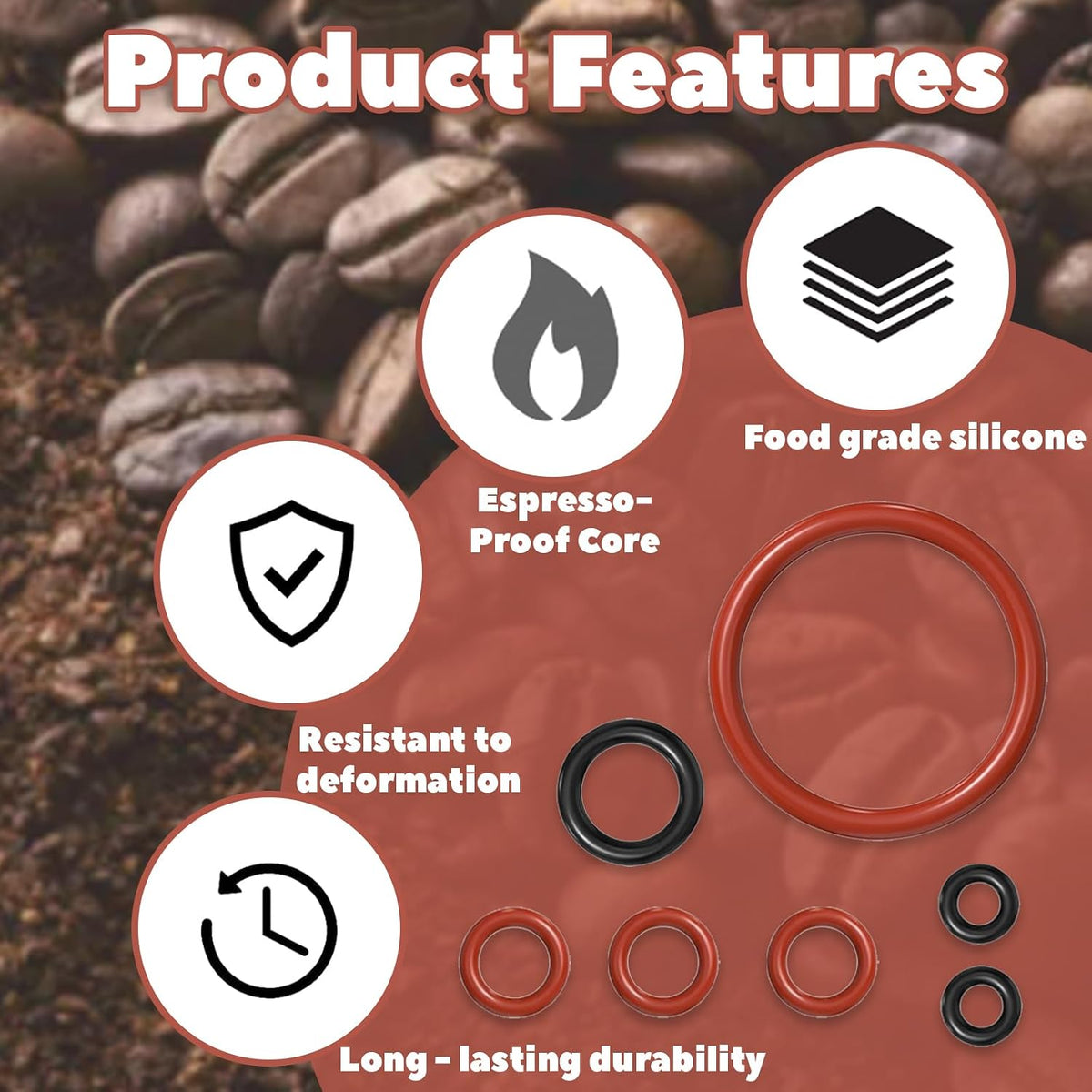 30 Pcs Silicone O Ring Kit Compatible with Saeco &amp; Gaggia Coffee Machine | For Fully Automatic Coffee Machines, For Boiler Outlet Pin &amp; Brew Unit