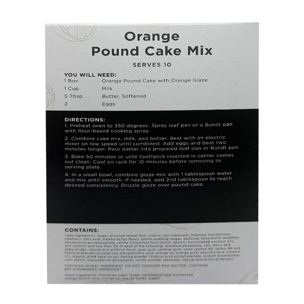 A Blend Above Orange Pound Cake Mix