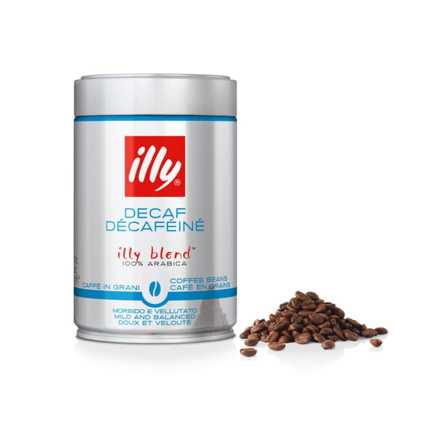 illy Decaf Whole Bean Coffee, Classico Medium Roast, 8.8oz, 12 Pack | 100% Arabica, Premium Italian Coffee, Ideal for Espresso, Drip, Moka and French Press Brewing