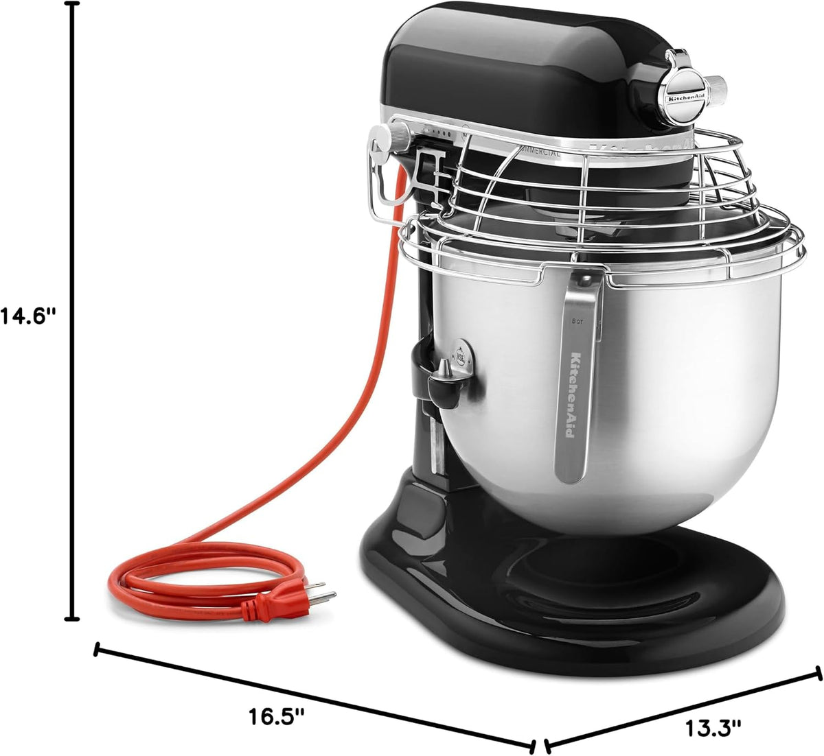 KitchenAid Commercial Series 8 Quart Bowl-Lift Stand Mixer with Stainless Steel Bowl Guard - KSMC895