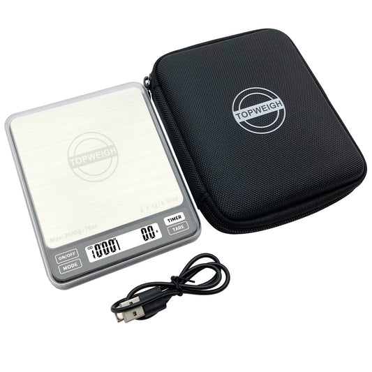 Espresso Scale, Small Coffee Scale, Rechargeable and Water-Resistant, Auto Timer & Auto Tare, Coffee Brewing Scale,