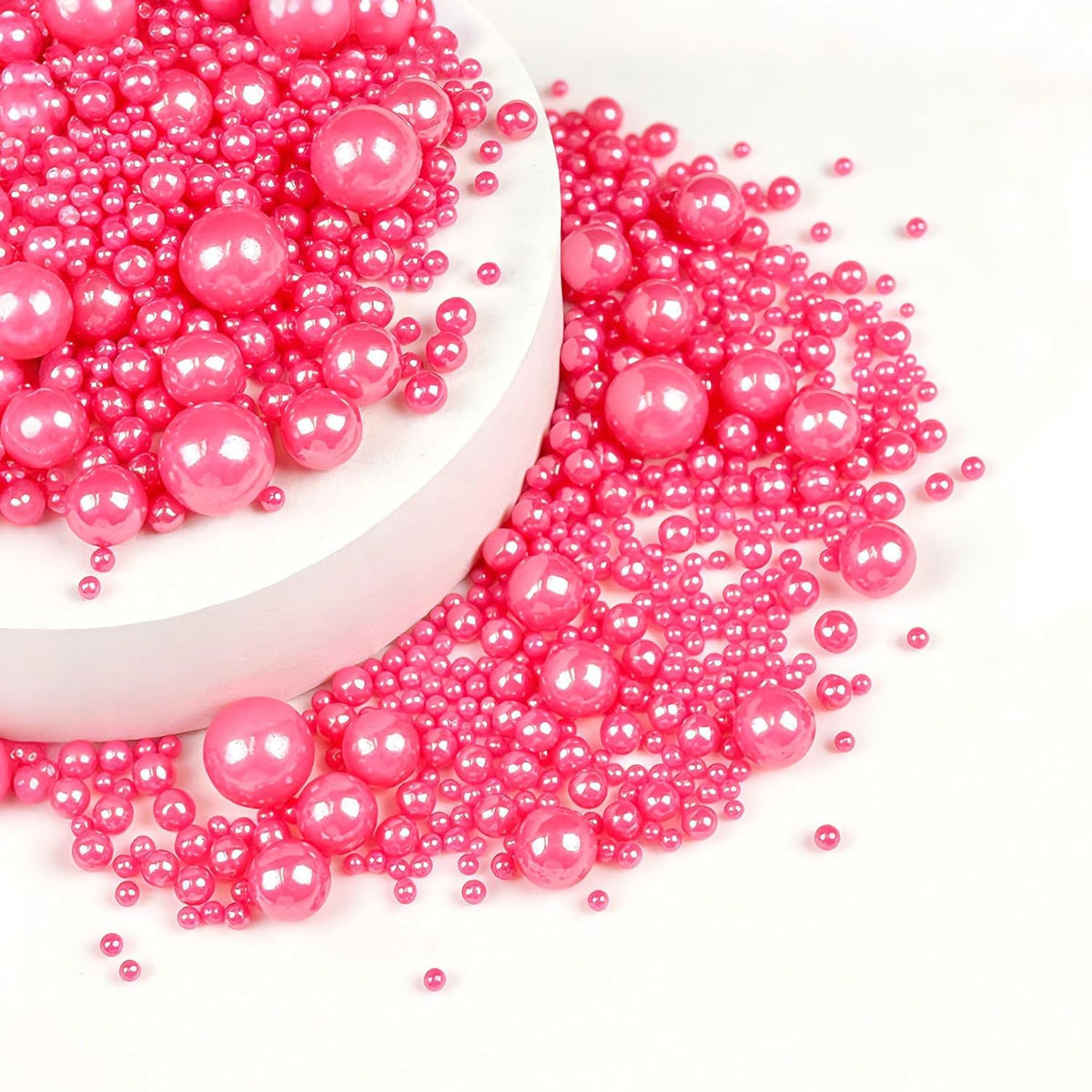 Deep Pink Pearl Sprinkles for Cake Decorating