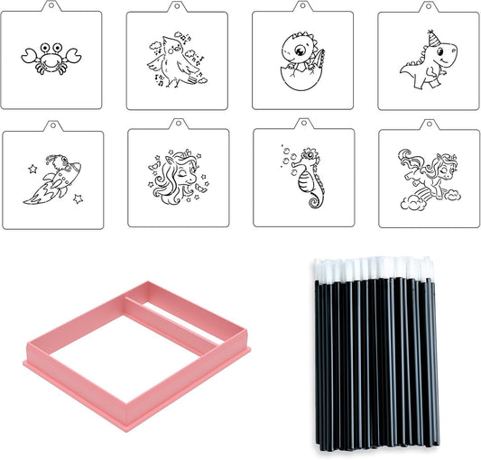 PYO Cookie cutter and stencil set starter kit Baking stencils and cutters bundle DIY bakery decorating kit Paint Your Own