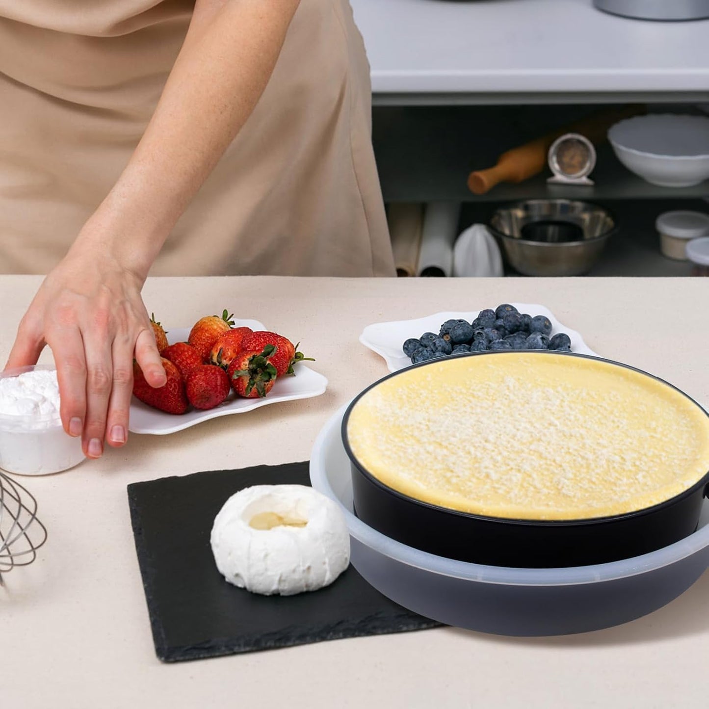 Springform Pans, Cheesecake Pan Protector, Springform Pans Accessories,Prevent Water From Entering the Cake Plate,