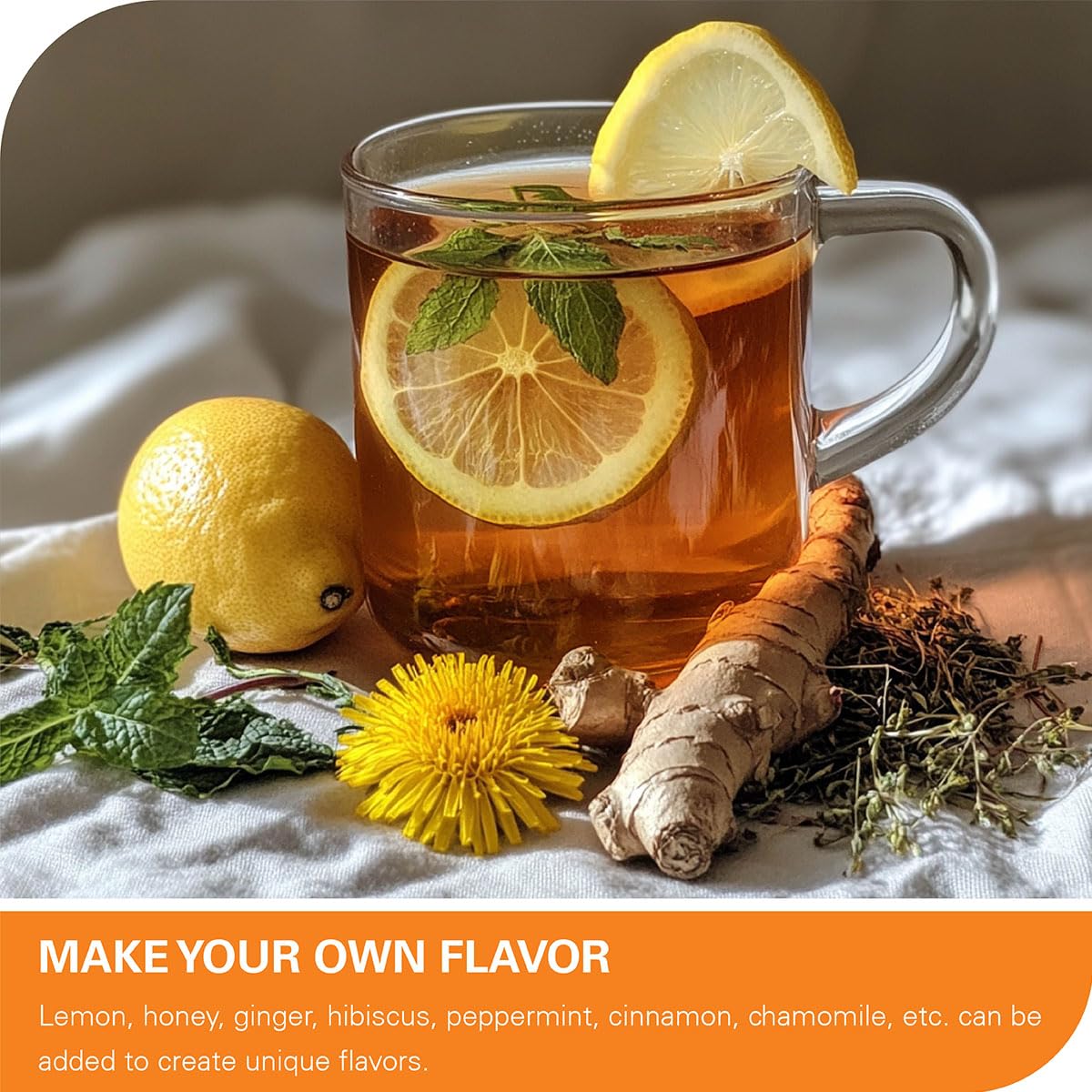 WT WEETEE Dandelion Leaf &amp; Root Tea Bags 100ct, Caffeine-free Roasted Aroma | 100% Pure Dandelion Leaf and Roasted Dandelion Root Blend | Soothing Coffee Alternative for Daily Wellness
