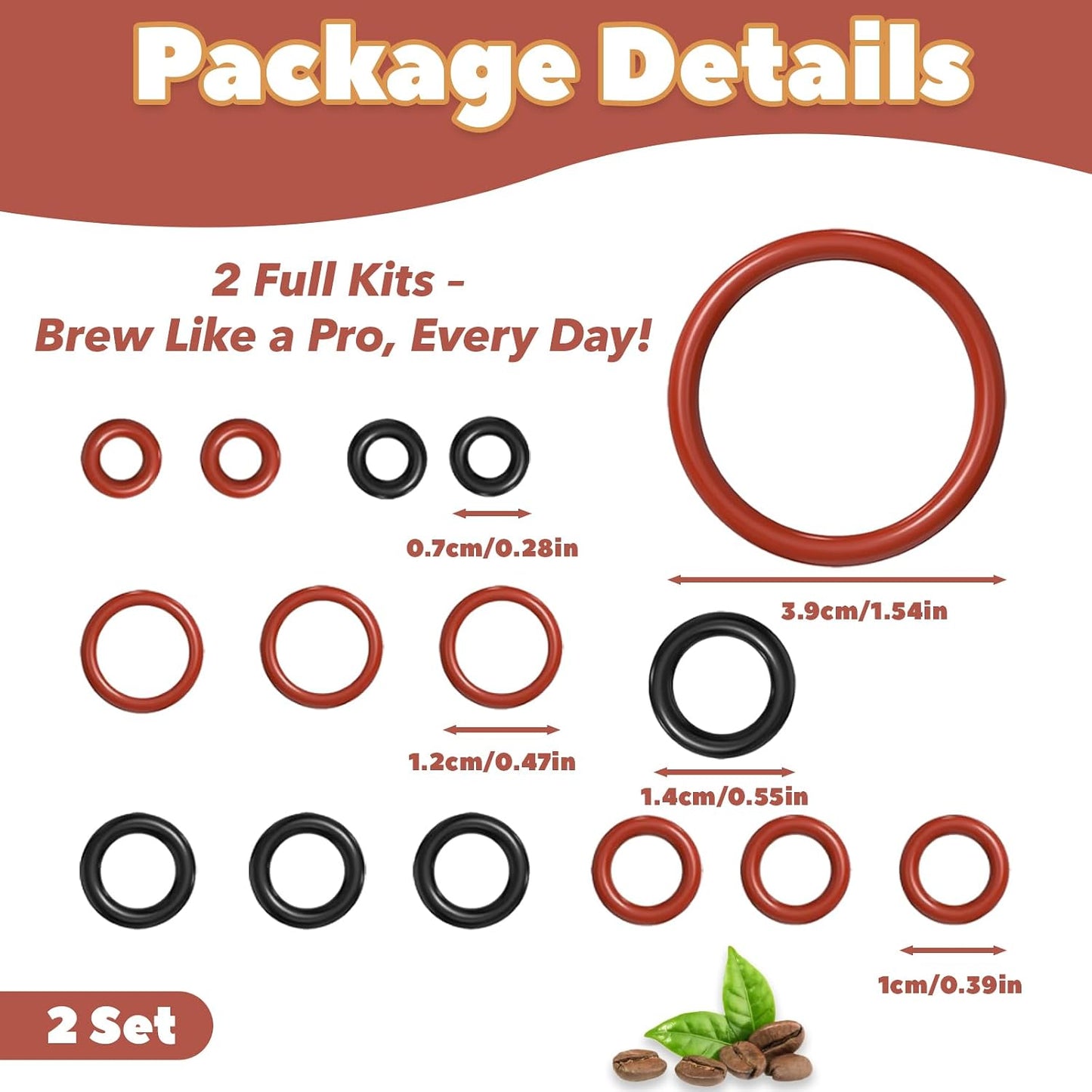 30 Pcs Silicone O Ring Kit Compatible with Saeco &amp; Gaggia Coffee Machine | For Fully Automatic Coffee Machines, For Boiler Outlet Pin &amp; Brew Unit