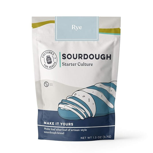 Cultures for Health Rye Sourdough Starter | Heirloom Style Dehydrated Culture for Baking Artisan Bread | DIY English