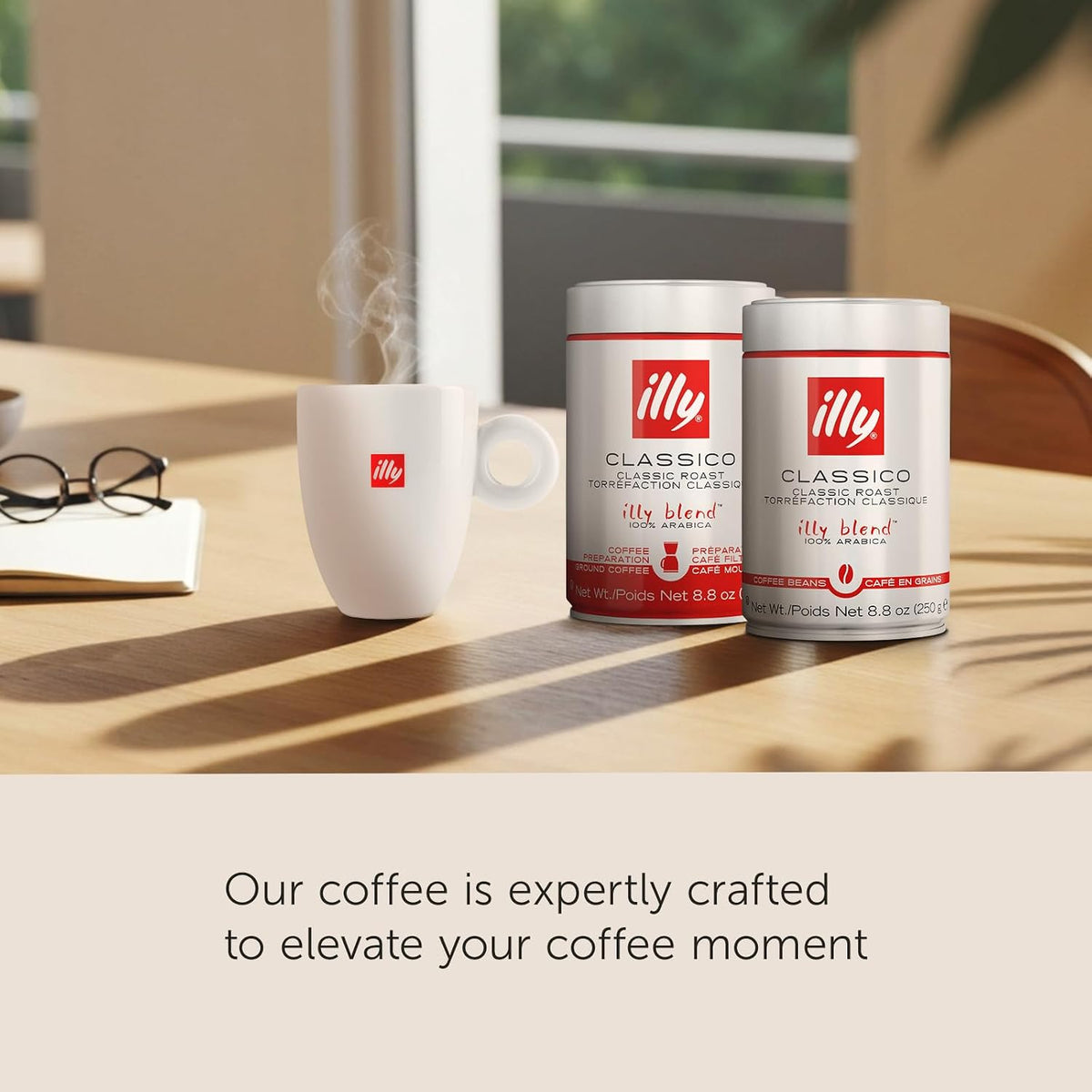 Illy Intenso Whole Bean Coffee, Dark Roast, Intense, Robust And Full Flavored With Notes Of Deep Cocoa, 100% Arabica Coffee, No Preservatives, 8.8 Ounce (Pack Of 1)
