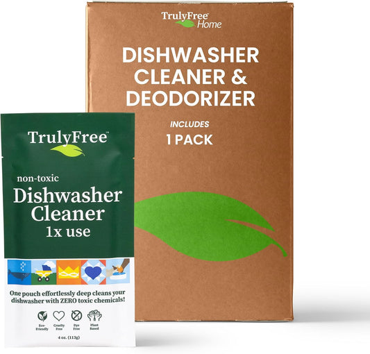 Natural Dishwasher Cleaner - Dish Washer Machine Descaler, Fights Grease & Limescale, Hard Water Stain Remover, Smell