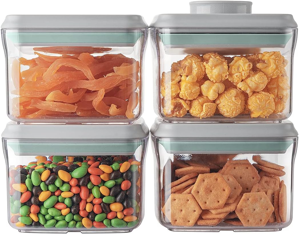 Overnight Oats Containers with Lids,14oz 400ml Set of 4 Meal Prep Container, Airtight Leakproof Reusable Food Storage Containers,Pop-Top Lids Bowl for Leftovers,Glass-like Clarity Tritan Material