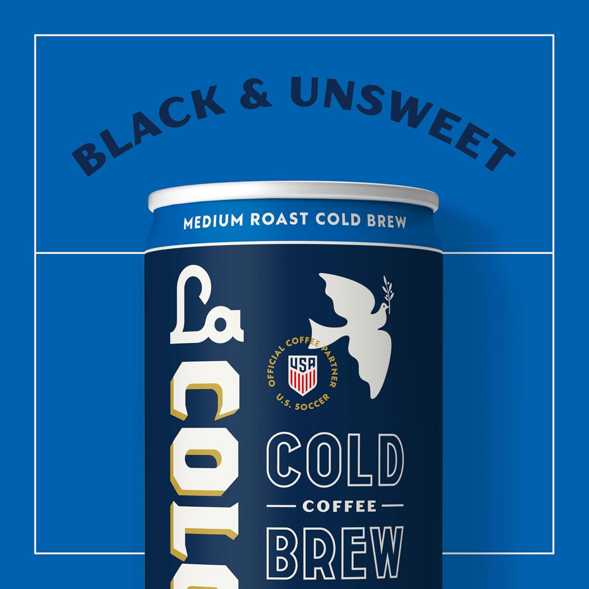 La Colombe Coffee, Cold Brew Black, Unsweetened, 11 fl oz Cans (Pack of 12), Coffeehouse Quality, Natural Sweetness, Specialty Grade Coffee Beans, Ready-to-Drink On-the-Go