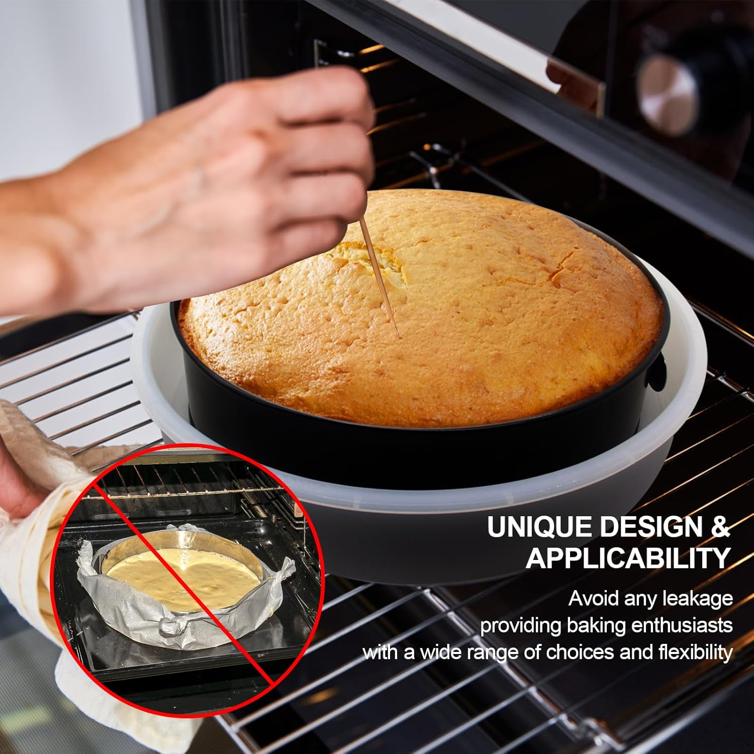 Springform Pans, Cheesecake Pan Protector, Springform Pans Accessories,Prevent Water From Entering the Cake Plate,