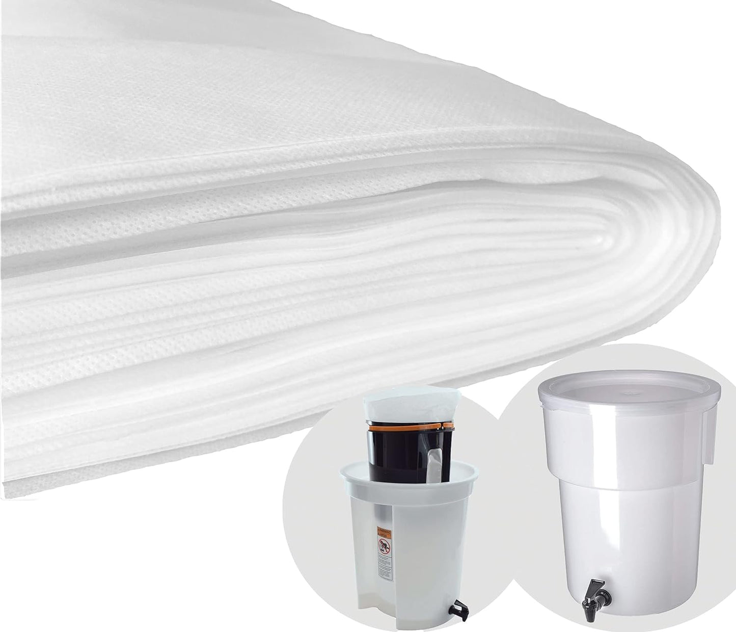 (50 Pack) Commercial Cold Brew Coffee Filters, 20" x 20" For Commercial Model Cold Brew Coffee Makers and 5-Gallon Commercial Systems