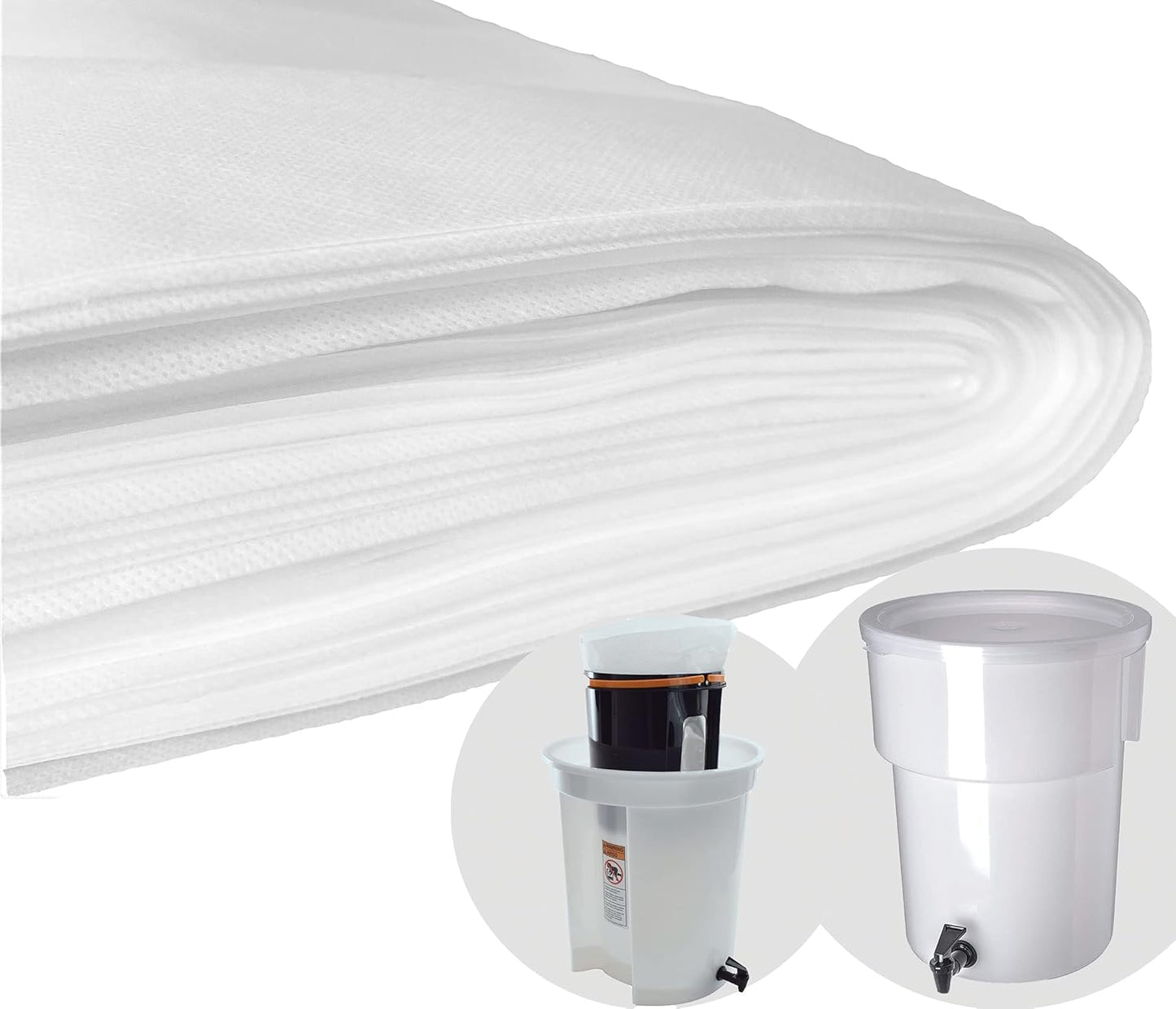 (100 Pack) Commercial Cold Brew Coffee Filters, 20" x 20" For Commercial Model Cold Brew Coffee Make