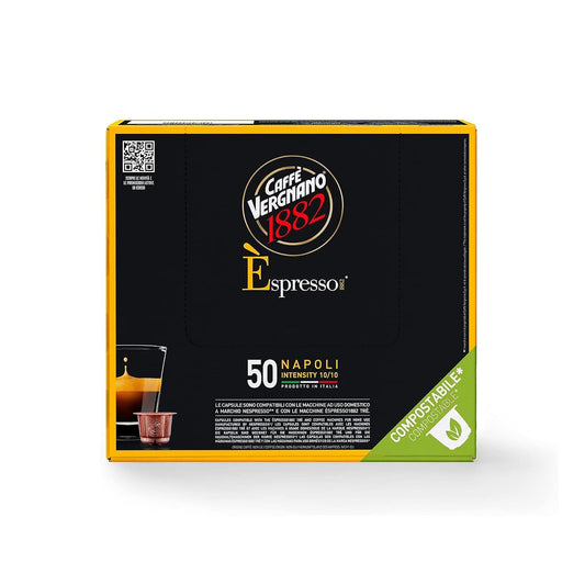 Caffe Vergnano Napoli Coffee Pods, Nespresso Original Compatible, 50 Ct