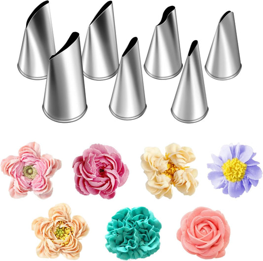 Suuker Fondant Rose Piping Tips Set, Stainless Steel Cake Decorating Pastry Tools, Cake Decorating Supplies Baking Set Tools