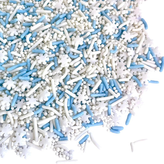 Manvscakes, Natural Sprinkles, No Artificial Dyes, Snowflake Edible Sprinkles, Holiday Cake Decorations, Dessert, Cookies, 3