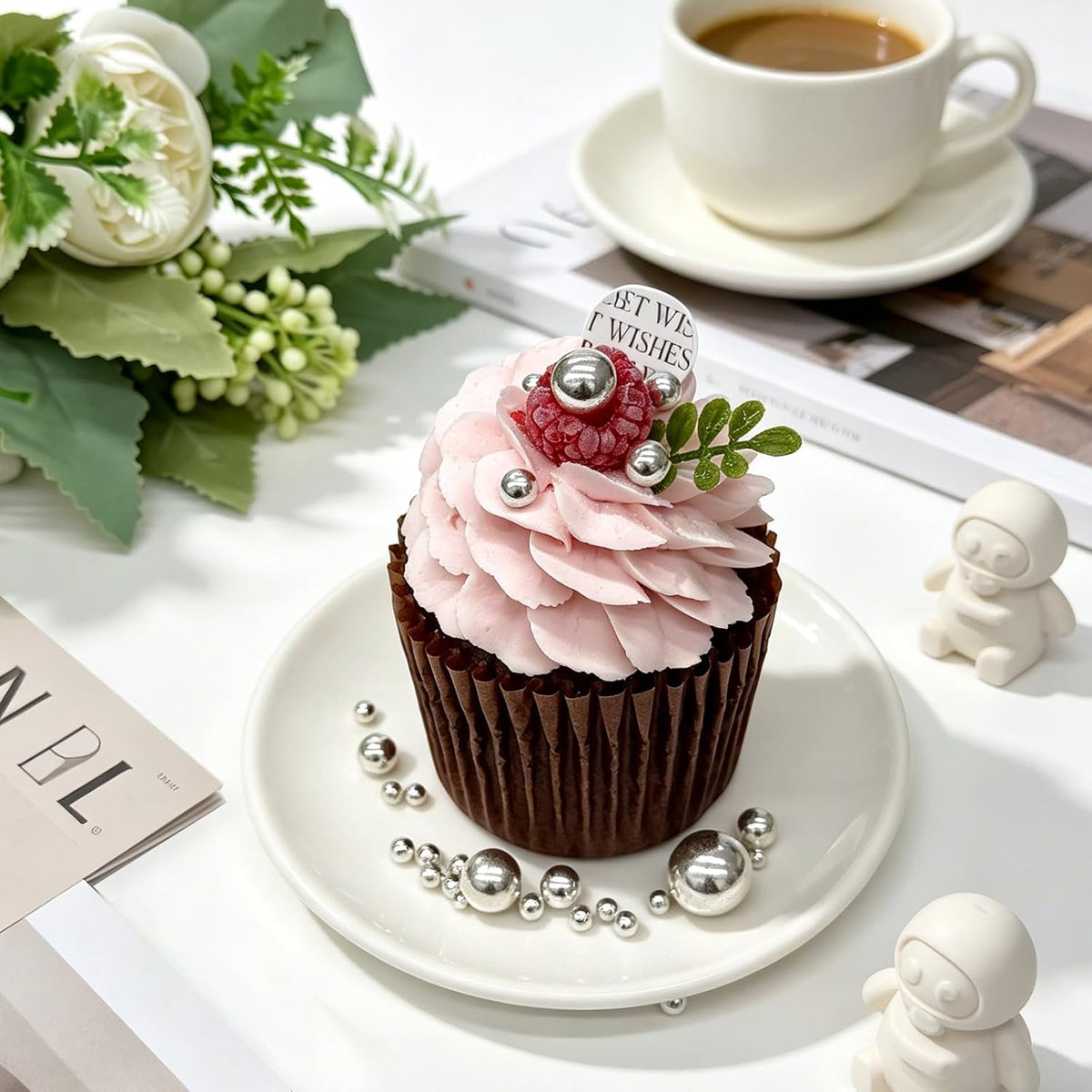 Silver Pearl Sprinkles for Cake Decorating, 6 Sizes Edible Pearls Sugar