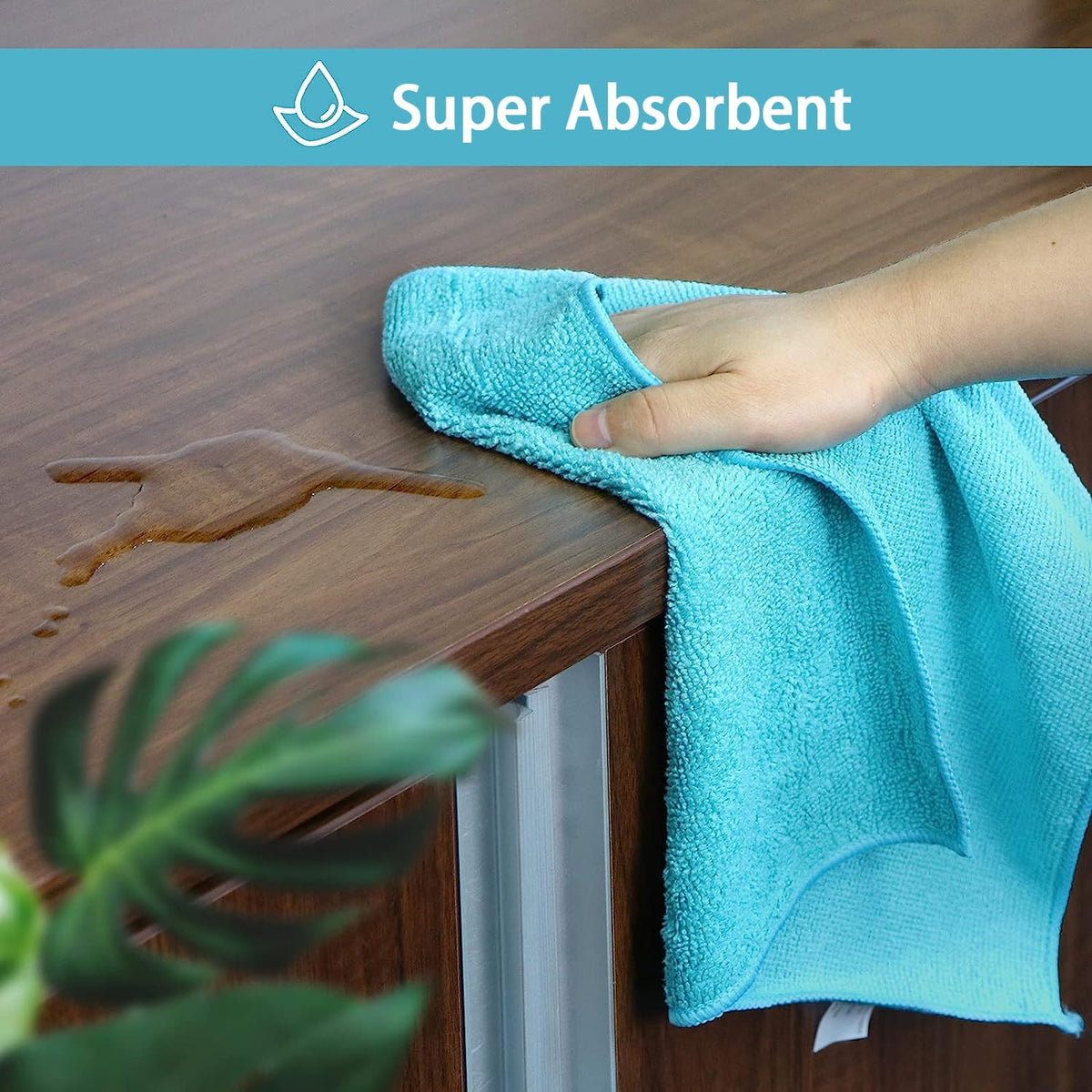 HOMEXCEL 8PK Microfiber Cleaning Cloth, Cleaning Rags for Home, 11.5x11.5in