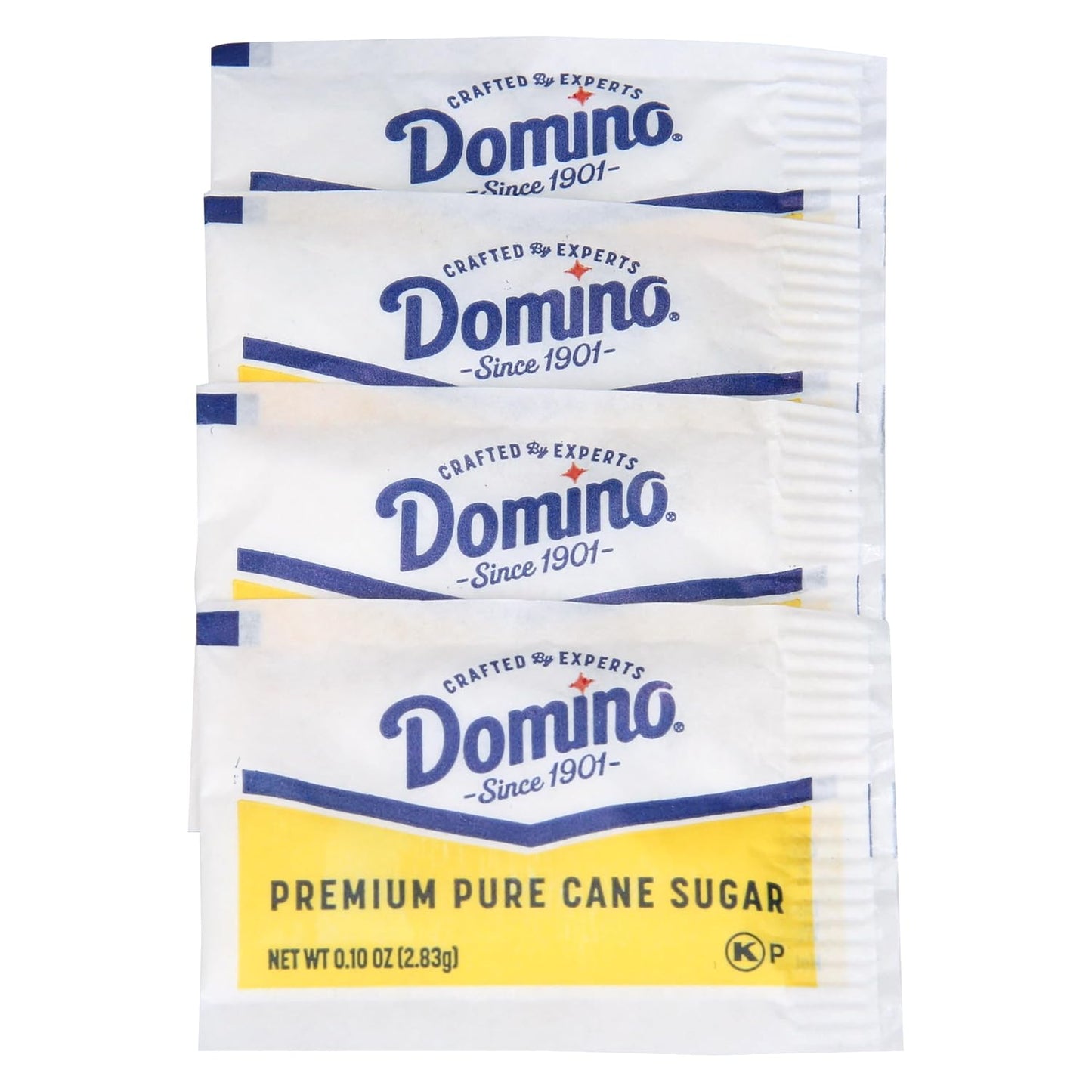 Domino® White Sugar Packets, 400 Count Dispenser Box, 0.10 oz Each | Pre-measured Portions, Mess Free Dispensing, Countertop Ready Access, Ideal for Coffee, Tea, Beverage Service, Single Use