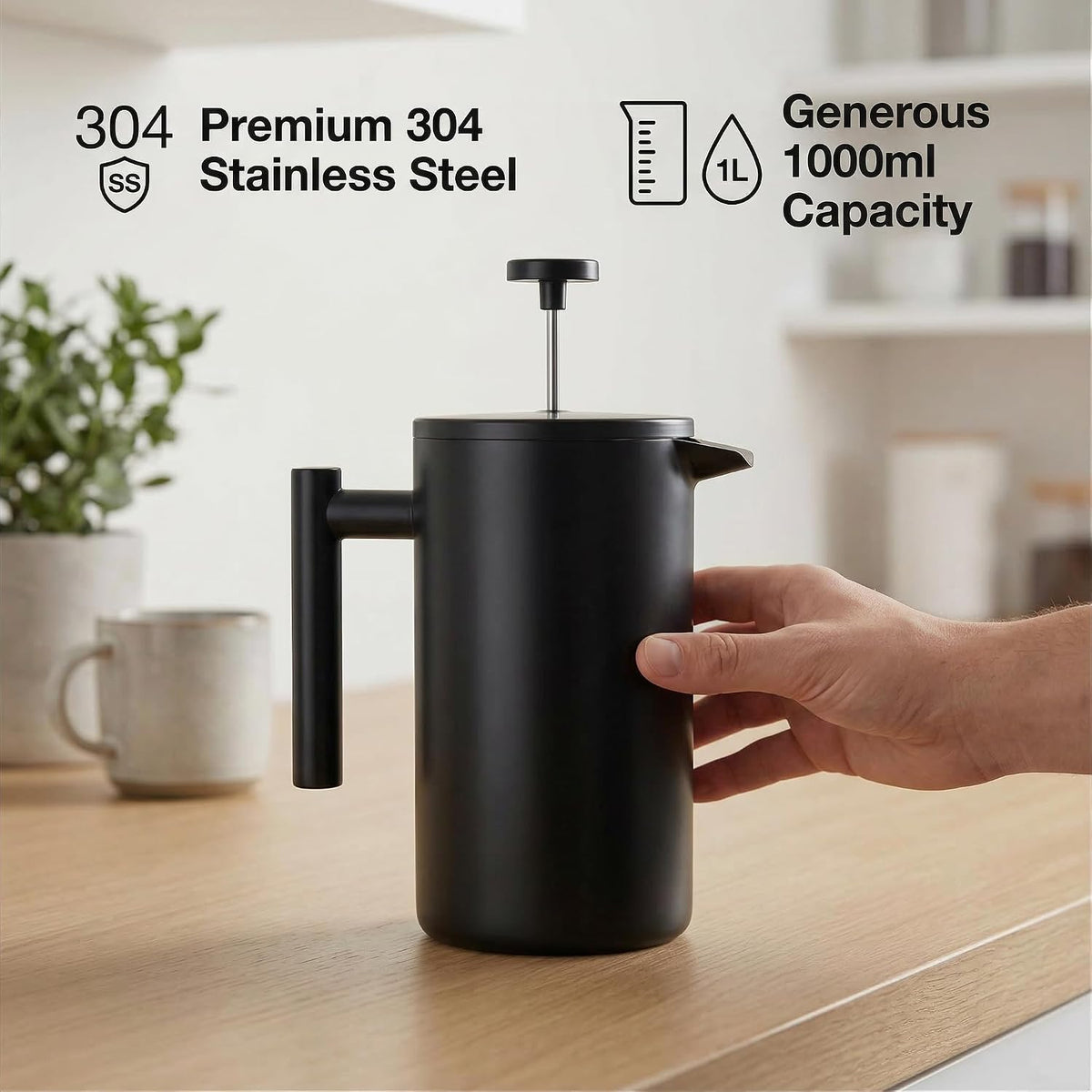 YJX 34oz Black Coffee Maker