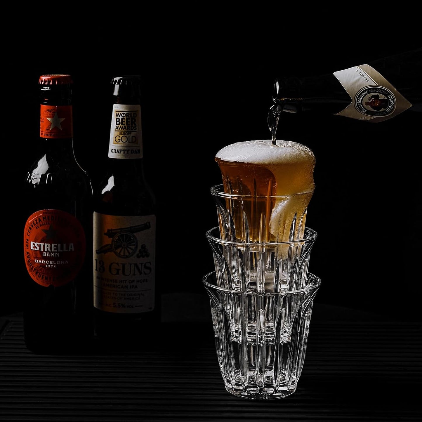 MHW-3BOMBER Small Glass Cups Set of 6 Drinking Glasses 3OZ Latte Glasses for Espresso, Beverage, Water, Whiskey, Juice, Cocktail, Beer G6192-OS