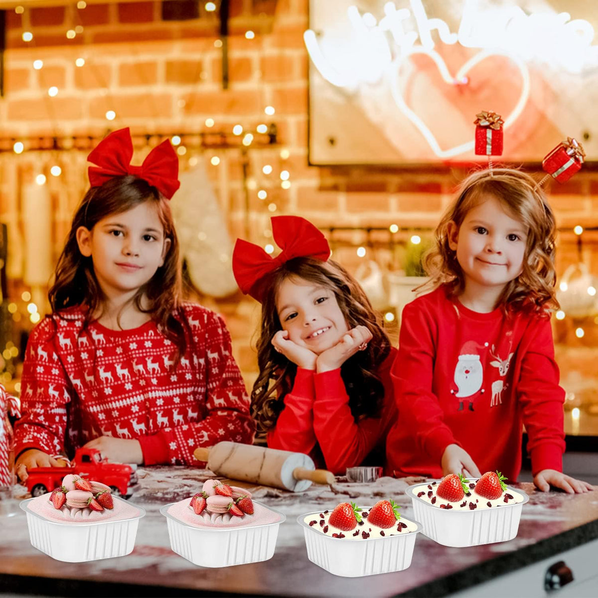 LNYZQUS 80 Pack 10oz Mini Cake Pans with Lids and Spoons for Bake Sales