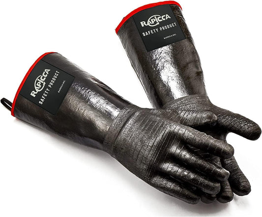 RAPICCA 700°F Heat Resistant BBQ Grill Gloves: Oil Resistant Waterproof for Smoking Grilling Cooking Barbecue Deep Frying