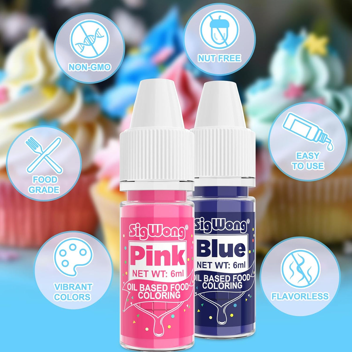 Oil Based Food Coloring - 8 Colors Upgraded Food Coloring for Chocolate