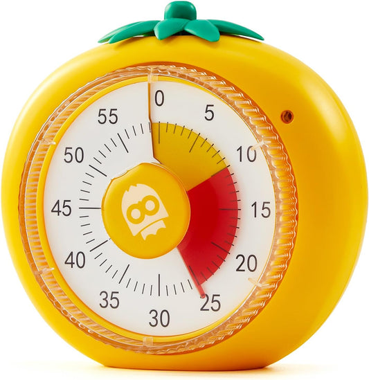 Kids Timer, 60-Min Visual Timer for Kids, Pomodoro Timers for Work, Cooking, Study, School - Magnetic Timers for Classroom