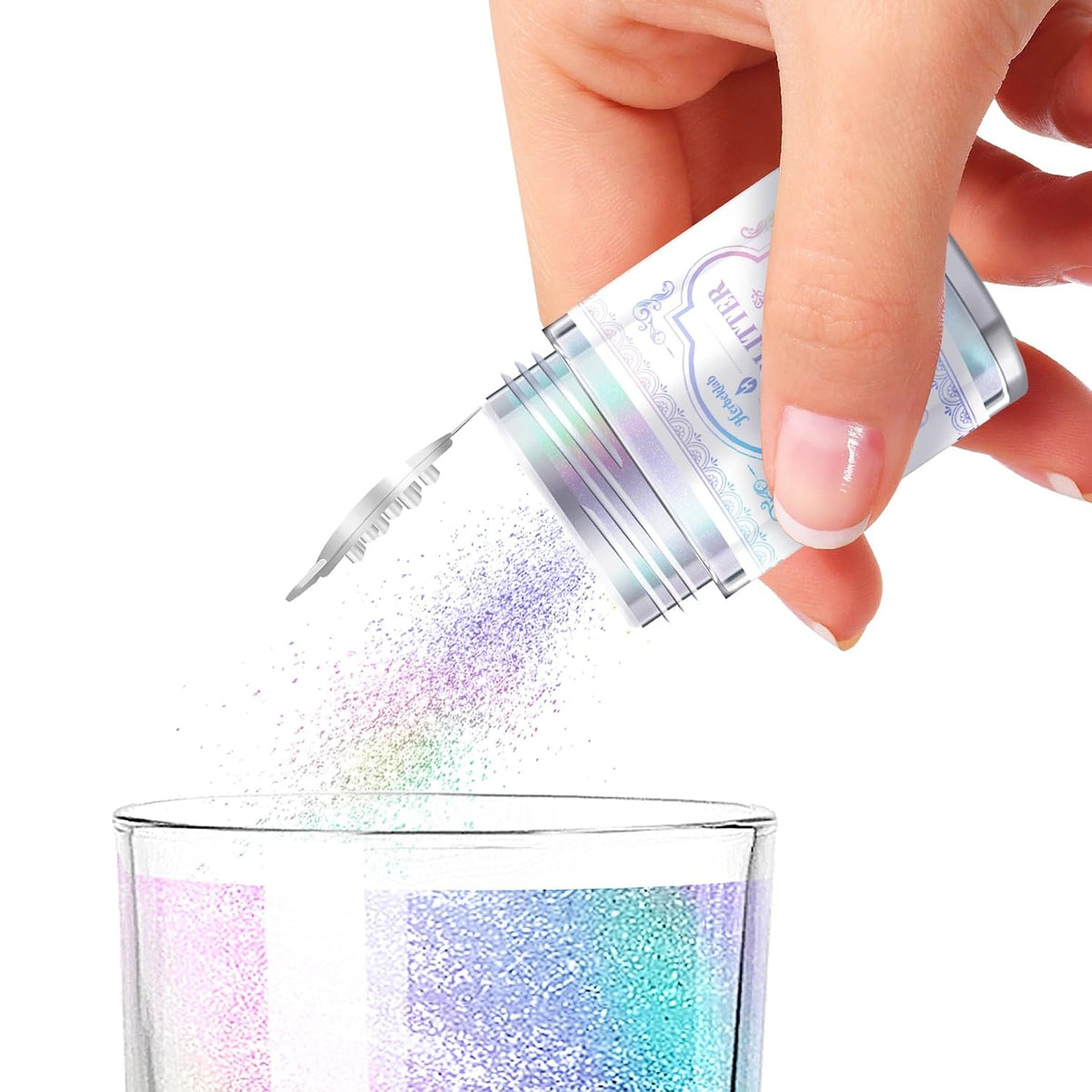 Iridescent Edible Glitter – 5g Rainbow Luster Dust Drink Glitter, Food Grade Shimmer Powder for Cocktails, Cakes, Beverages, Chocolate &amp; Candy