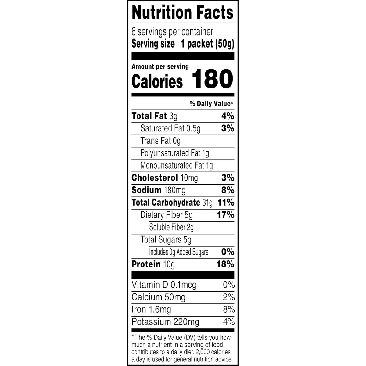 Quaker Protein Instant Oatmeal, Apple Cinnamon, 12g Protein per Serving, Whole Grains, No Artificial Flavors, No Added Colors, 1.76 oz Packets, (24 Pack)