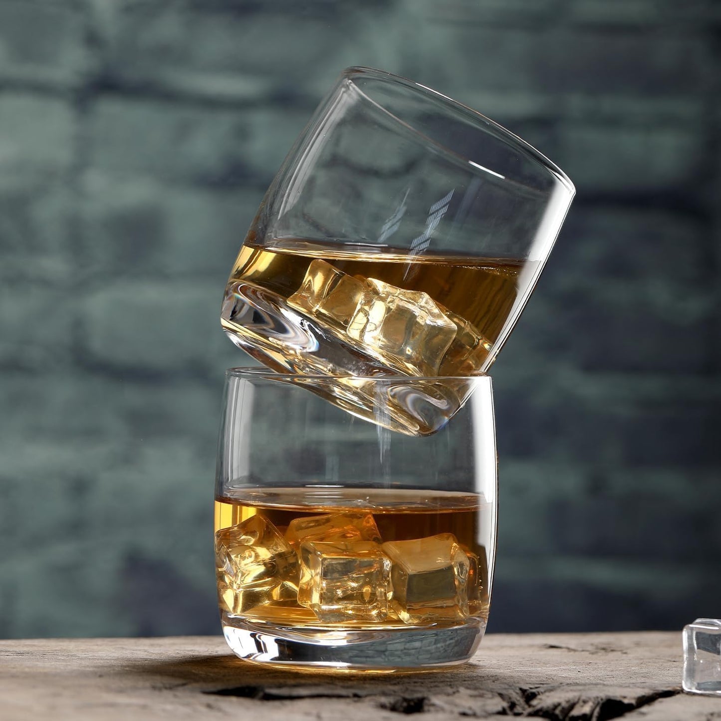 Wlasss Whiskey Glasses Set of 6, 12.5 oz Crystal Rocks Glasses | Premium Crystal Glass, Ideal for Whiskey,Scotch,Bourbon,Cocktail, Dishwasher Safe Lowball Glass, Gift for Men
