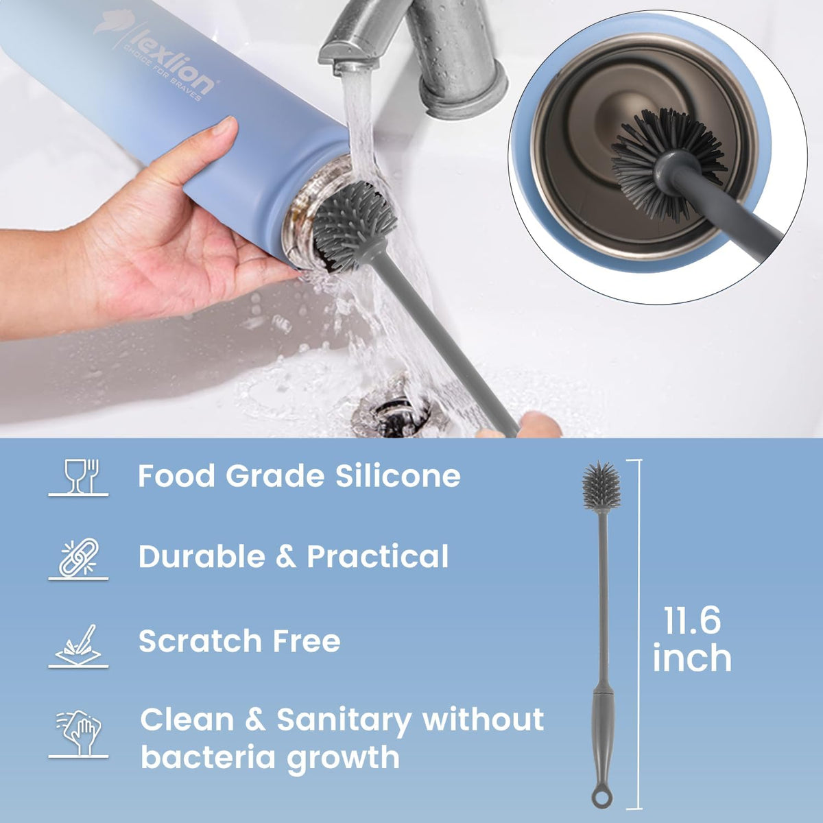 Lexlion Tea Infuser Water Bottle 22 Oz