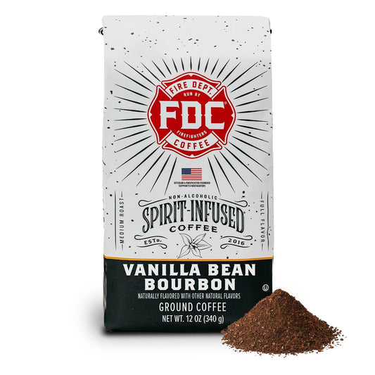 Fire Department Coffee Vanilla Bourbon Infused Ground Coffee - 12 oz