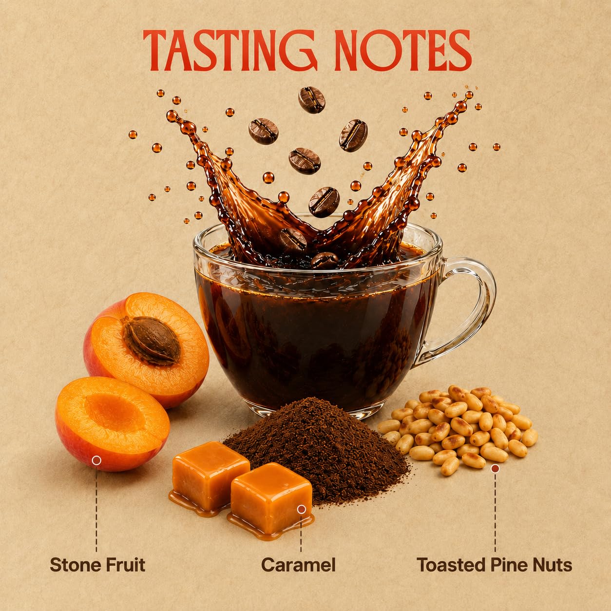 Ethiopia Yirgacheffe Ground Coffee, Medium-Light Roast Ground Coffee with Stone Fruit, Caramel &amp; Toasted Pine Nuts, Specialty Coffee, Single Origin 12oz Bag, Perfect Flavored Ethiopian Coffee Gift
