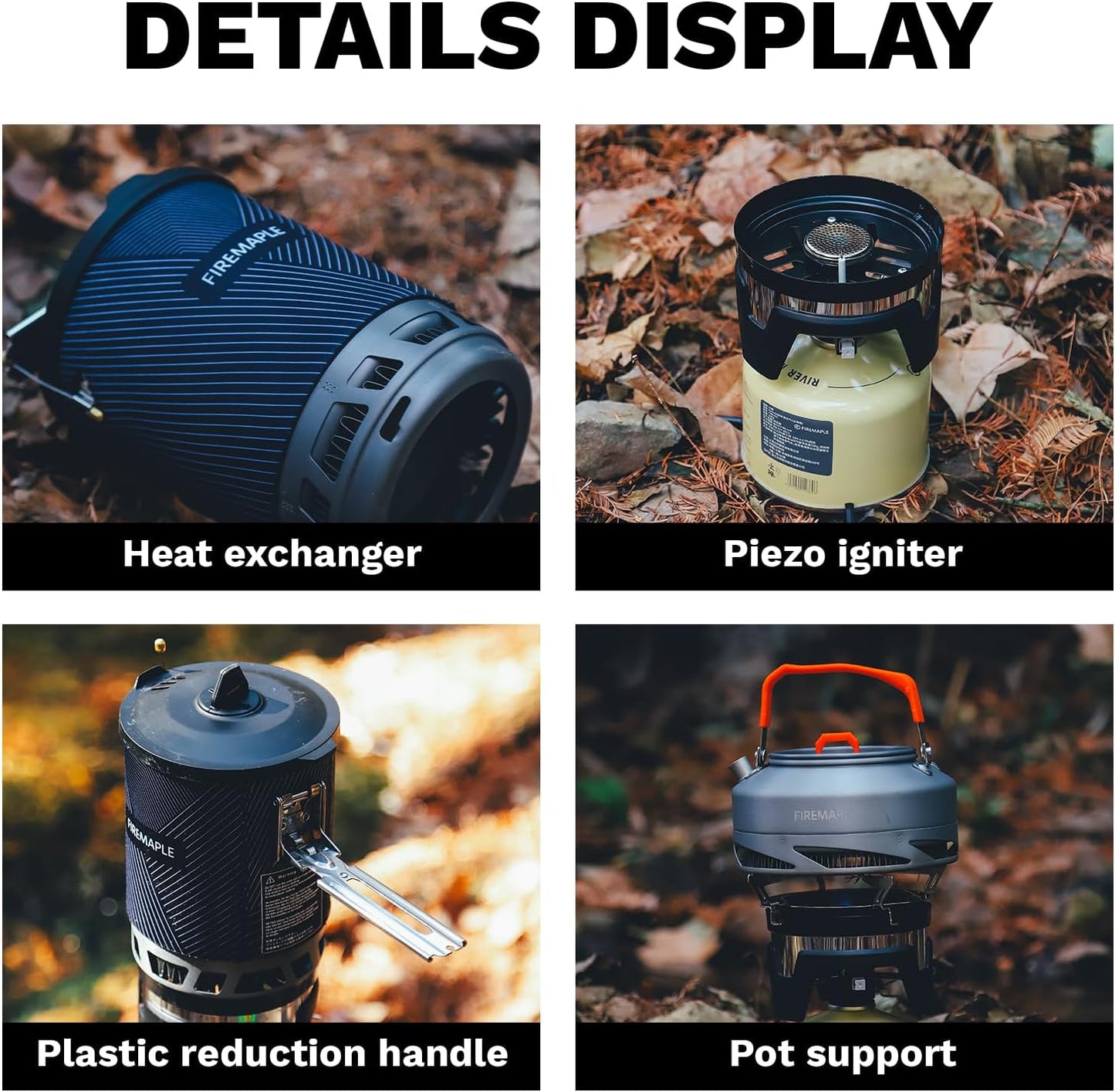 Fire-Maple Fixed Star 2 Pro Backpacking Camping Stove System, Black 19.8oz