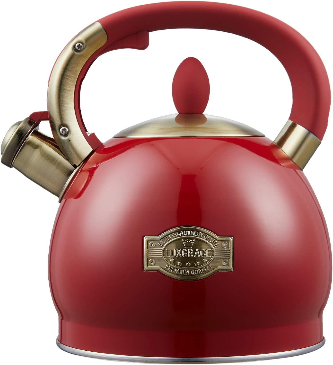 Tea Kettle -2.8 Quart Tea Kettles Stovetop Whistling Teapot Stainless Steel Tea Pots for Stove Top W